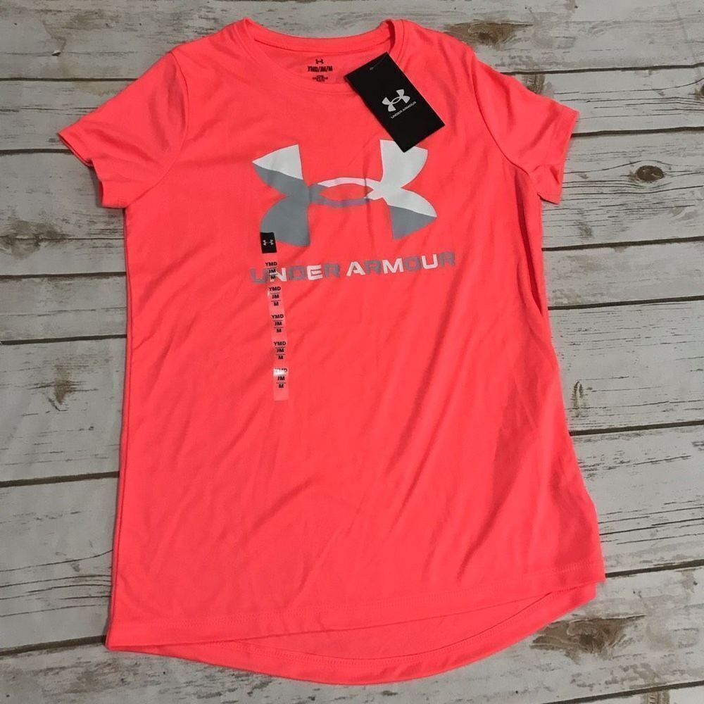 Under Armour Girls‎ T-Shirt Top Size Med short sleeve active wear